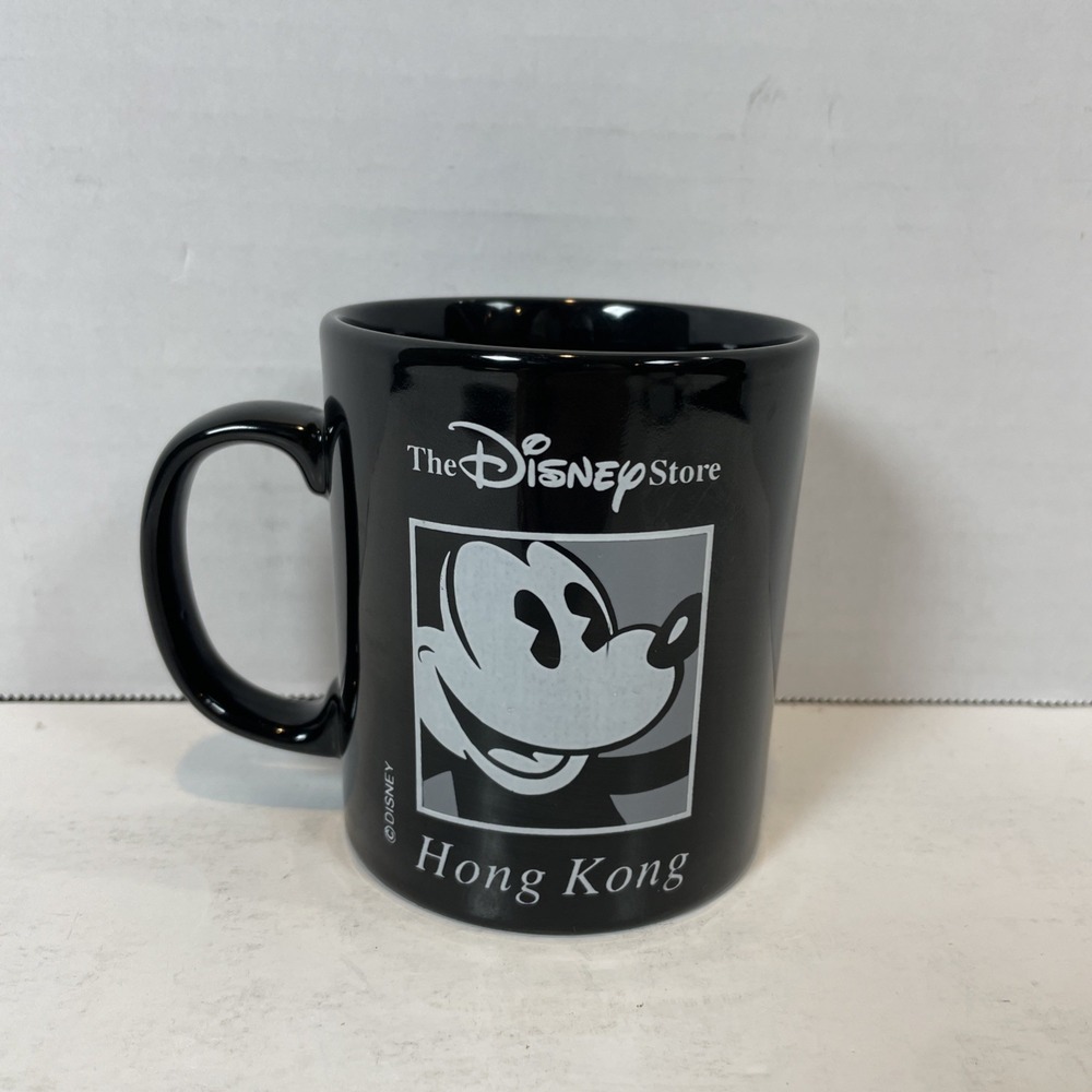 Disney Mug Black Mickey Mouse Hong Kong Disney Store Ceramic Cup